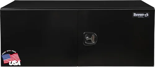Vista 6 de Buyers Products 1705800 Caja de herramientas para debajo de la carrocería con puerta de granero, 18 x 18 x 24 pulgadas, recubrimiento de polvo