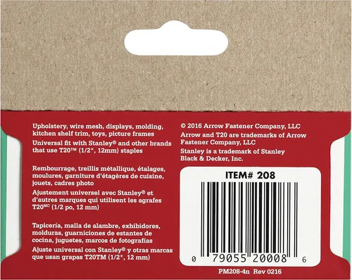 Vista 5 de Arrow Fastener 208 - Grapas T20 de 12 pulgadas, 1000 por paquete