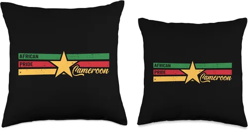 Vista 3 de Cameroon Cameroun lover and supporter african pride Throw Pillow