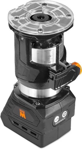 Vista 5 de WEN Enrutador compacto sin escobillas inalámbrico de 20 V Max con base fija (solo herramienta, batería no incluida) (20610BT)