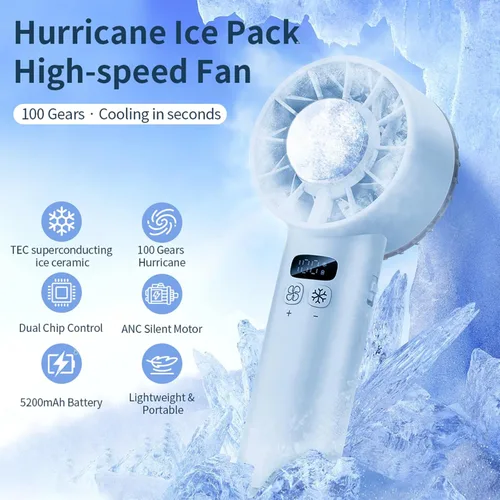 Vista 2 de Ventilador portátil de mano esencial de viaje – Ventiladores de cara de enfriamiento pequeño ventilador de escritorio, ventilador personal