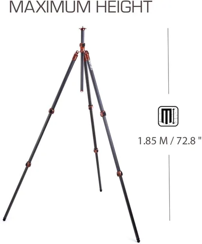 Vista 2 de 3 Legged Thing Pro Range 2.0 Winston 2.0 - Sistema de trípode de fibra de carbono - Trípode ajustable para cámara con 3 patas desmontables