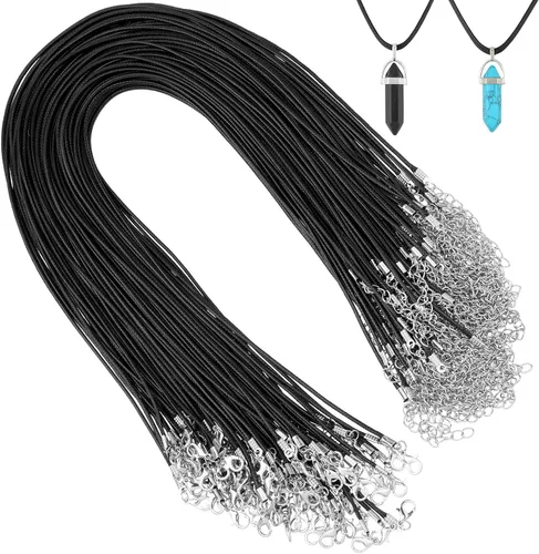 Vista 18 de Tudomro - 100 unidades de collar de cuero a granel para joyas, básico, 20 pulgadas