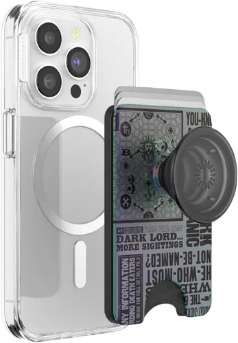 Vista 23 de PopSockets Cartera adhesiva para teléfono y tarjetero con agarre, púrpura - Aura