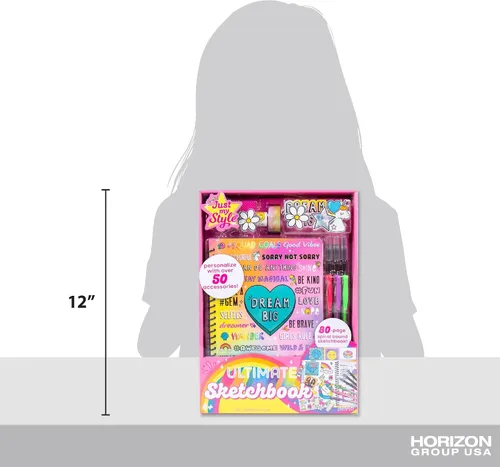 Vista 6 de Just My Style Mi Mer-Mazing Cuaderno de bocetos por Horizon Group USA, Pastel al óleo