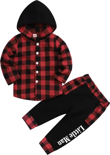 Vista 8 de Conjunto de ropa para bebés y niños pequeños, camisa con capucha y pantalones deportivos para otoño e invierno