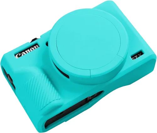 Vista 13 de Funda G7X Mark III, Funda Protectora para Cámara Digital Canon Powershot G7X Mark III, Funda de Silicona con Cubierta de Lente Extraíble, Funda