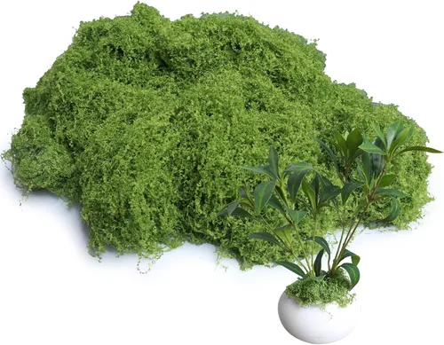 Vista 12 de Planta artificial de musgo artificial de musgo floral verde de 5.3 onzas para manualidades, manualidades de hadas, jarrón, florero, decoración de A