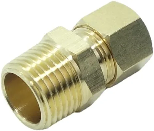 Vista 10 de 3 piezas de conexión de compresión de latón 1/2" OD del tubo x 1/2" OD conector de unión