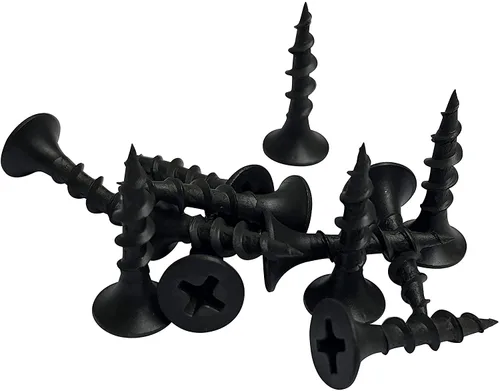 Vista 3 de Tornillos para paneles de yeso n.º 6 x 1, cabeza de corneta de rosca gruesa, tornillos para paneles de yeso recubiertos de fosfato, 70