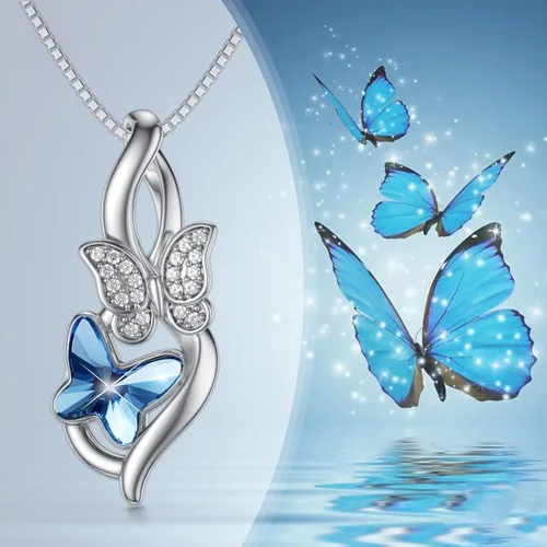 Vista 68 de Collar de plata de ley para hermanas, joyas de cumpleaños para hermanas y amigas
