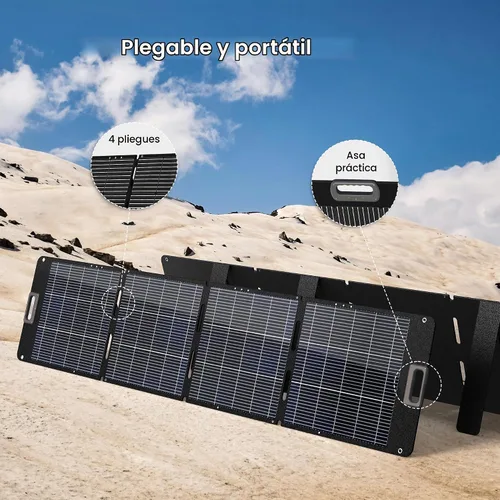Vista 7 de Panel solar portátil de 80 vatios para estación de energía, IP67 impermeable plegable cargador solar con XT60 Anderson DC 0.315 in 7909 5521