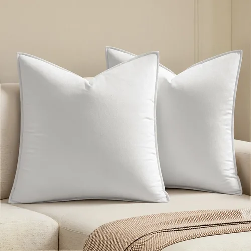 Vista 16 de MIULEE Paquete de 2 fundas de cojín decorativas de terciopelo suave, cuadradas, unicolor, para sofá, dormitorio, automóvil, 16 x 16 pulgadas