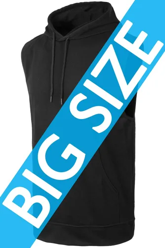Vista 3 de JC DISTRO Sudadera con capucha hecha en Estados Unidos para hombre, ligera, suave, sin mangas