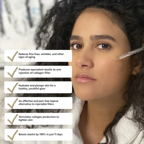 Vista 3 de Suero facial de ácido hialurónico sin aguja, suero facial para arrugas, suero de niacinamida antienvejecimiento, de grado profesional, líneas finas