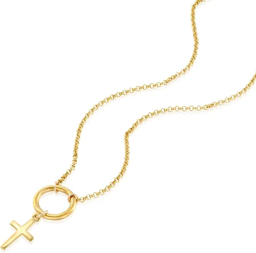 Vista 45 de Collar de cruz de oro para mujer, collares con colgante de cruz minimalista, longitud de 16 a 18 pulgadas, joyería cristiana hecha a mano, regalo