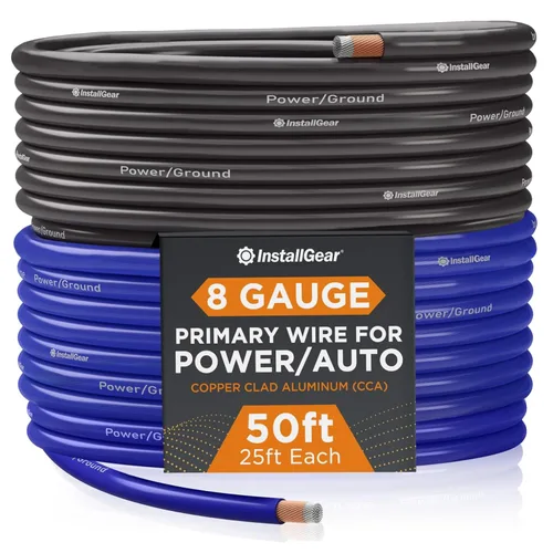 Vista 11 de InstallGear Cable de tierra de cobre calibre 1/0 (50 pies) de aluminio recubierto de cobre CAA - Cable automotriz primario, potencia