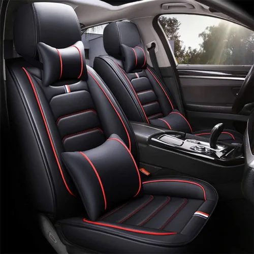 Vista 16 de otoez Juego completo de 5 fundas de asiento de automóvil, sedán, SUV, camión, furgonetas, protector de cojín para asiento delantero y trasero, apto