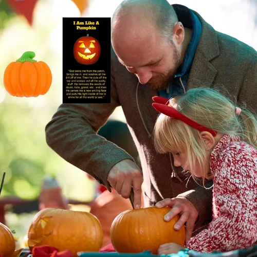 Vista 4 de Biblebanz 38 juegos de tarjetas de felicitación de bolsillo con diseño de calabaza con forma de calabaza con forma de calabaza alternativas