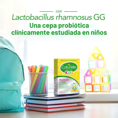 Vista 4 de Culturelle Suplemento alimenticio de fibra y probióticos para niños Ayuda a restaurar la regularidad y mantiene los sistemas digestivos