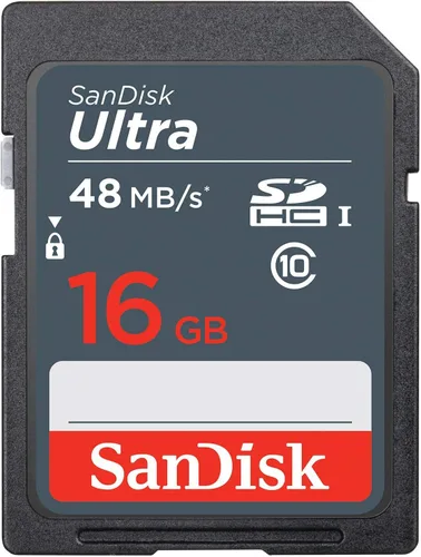 Vista 3 de SanDisk Ultra 16GB SD SDHC Tarjeta Flash UHS-I Clase 10 Velocidad de lectura hasta 48MB/s 320X SDSDUNB-016G-GN3IN Lote al por mayor