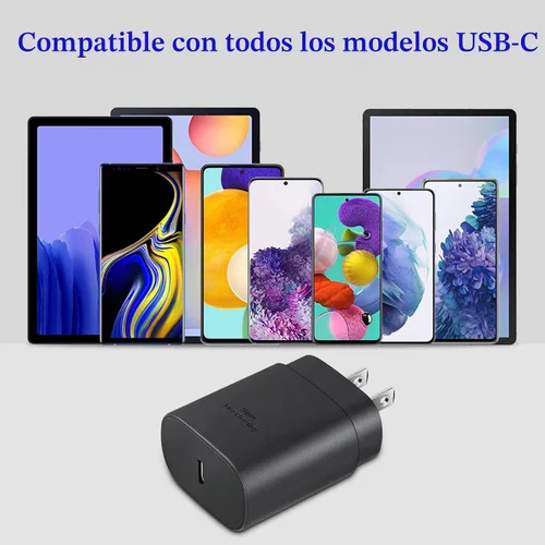 Vista 7 de GUUSMART Cargador tipo C, paquete de 2 cables de carga USB C de 25 W de largo y 6 pies Cargador tipo C Bloque de carga rápida compatible con Negro