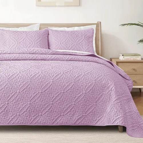 Vista 22 de Exclusivo Mezcla Juego de Edredón Individual, Cubrecamas Ligeras y Suaves con 1 Funda de Almohada, Edredones Modernos de Color Azul Aguamarina