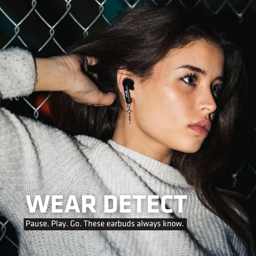 Vista 6 de Wicked Audio Auriculares Bluetooth inalámbricos Mojo 500 True Micrófonos de llamada claros Batería de larga duración Aplicación móvil Modos
