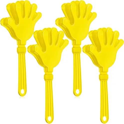 Vista 8 de Woanger 4 pinzas de mano jumbo de 11 pulgadas, para hacer ruido, regalos de fiesta, gigantes y grandes, para eventos deportivos, animadores, baile