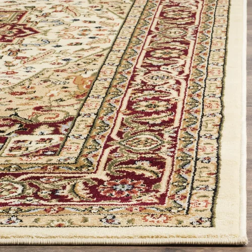 Vista 6 de SAFAVIEH Colección Lyndhurst Alfombra Decorativa - 2'3" x 4', marfil y rojo, diseño oriental tradicional, no desprende pelusa y de fácil cuidado
