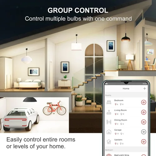 Vista 8 de Sengled Bombilla inteligente, bombilla WiFi equivalente a 100 W, bombillas inteligentes de alto brillo de 1500 lm que funcionan con Alexa Google