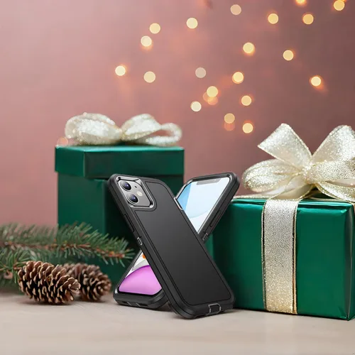 Vista 3 de Funda protectora para iPhone 11 de 6.1 pulgadas, resistente a prueba de caídas híbrida, resistente, a prueba de golpes, ajuste delgado, para iPhone