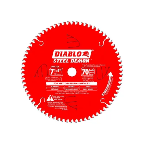 Vista 5 de Diablo Hoja de sierra Demon de acero para metal mediano – 5-1/2 pulgadas de diámetro, 30 dientes TCG, eje de 20 mm, corte de .059 pulgadas, ángulo