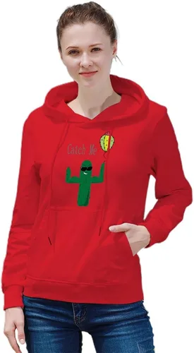 Vista 3 de Sudadera con capucha de manga larga con bolsillo para mujer, con forro polar