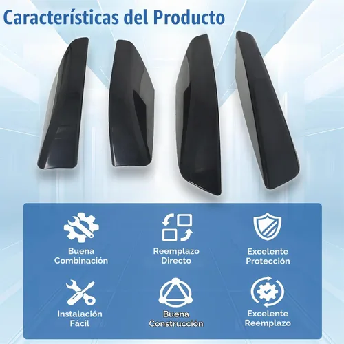 Vista 3 de Silscvtt 2 pares de portaequipajes para portaequipajes de techo de repuesto para 4Runner N210 2003-2009 plástico negro