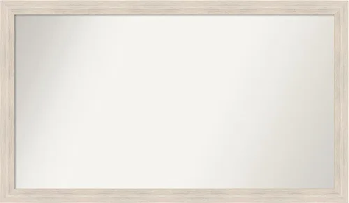 Vista 381 de Amanti Art Espejo personalizado, espejo de baño estrecho Alexandria White Wash, espejo de pared o espejo de tocador de baño sobre el fregadero