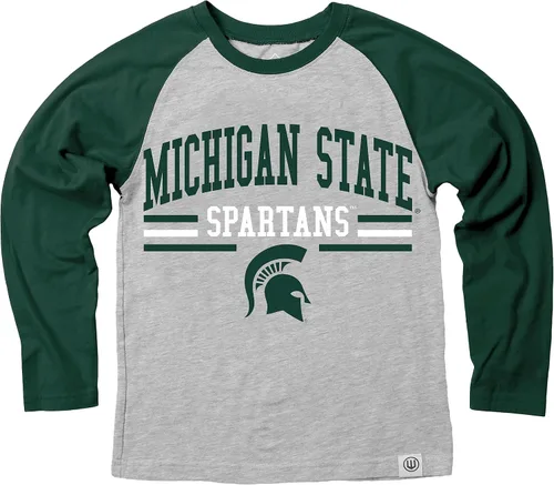 Vista 51 de Wes and Willy NCAA playera raglán de manga larga para niños