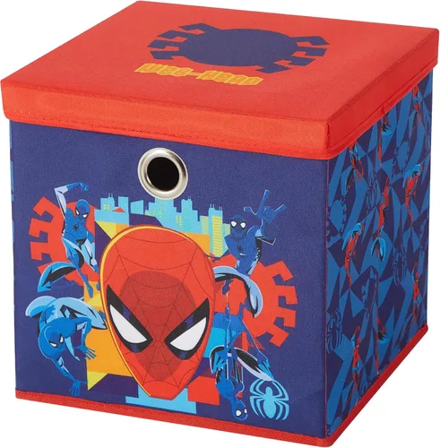 Vista 13 de Idea Nuova Bluey Cubo de almacenamiento de tela plegable, contenedor organizador de 10 pulgadas con tapa para dormitorio, sala de juegos y armario