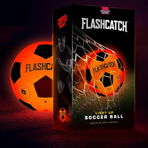Vista 8 de FlashCatch Balón de fútbol iluminado – brilla en la oscuridad – NO 5 – Regalos de equipo deportivo para niños y niñas de 8 a 15 años en adelante