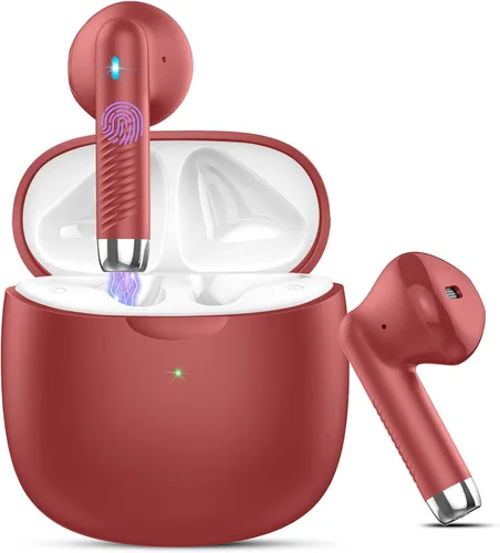 Vista 9 de Auriculares inalámbricos, auriculares Bluetooth 5.4 con graves estéreo, auriculares Bluetooth en el oído con cancelación de ruido y micrófono