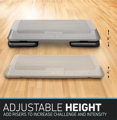 Vista 3 de Freestyle STEP Plataforma de escalón para ejercicio, Stepper de tamaño circuito para ejercicio en casa