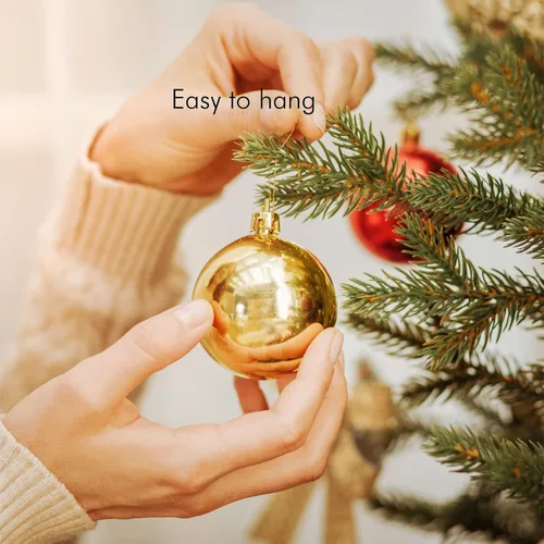 Vista 3 de R'ND Toys - Ganchos metálicos para adornos de Navidad, fáciles de enganchar, para colgar decoraciones de árbol de Navidad, paquete de 200