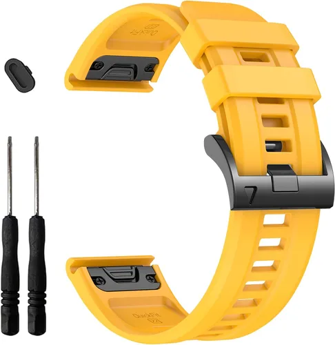 Vista 23 de EZMVZKU Correa de silicona Quickfit de 0.866 in compatible con Garmin Fenix 8/8Pro 1.850 in/Fenix 7/7 Pro/6/6 Pro/5 Plus, correa de reloj