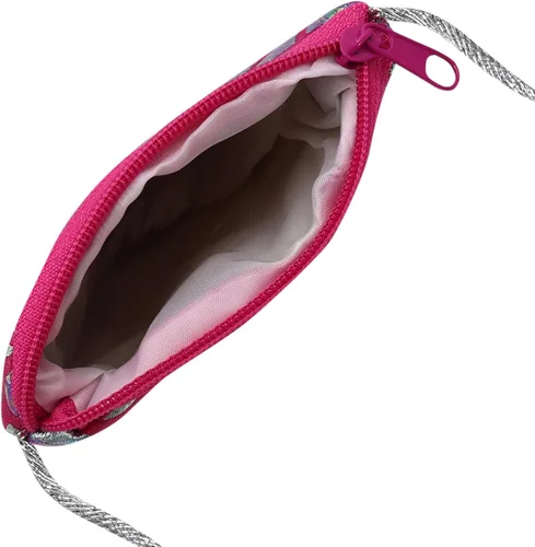 Vista 5 de Monedero holográfico brillante con cola de sirena para niñas pequeñas, mini bolso cruzado, cartera para fiesta de cumpleaños, Rosa., Casual