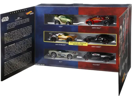 Vista 5 de Hot Wheels Star Wars Amazon - Paquete de 6 autos de personajes