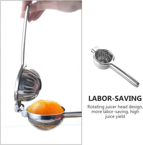 Vista 4 de COHEALI Handheld Stainless Steel Lemon Squeezer Manual Fruit Juicer Portable Citrus Press for Kiwi Mango Watermelon Easy to Clean Non-electric