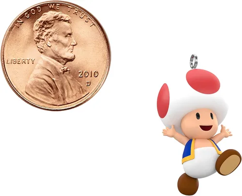 Vista 7 de Hallmark Keepsake Adorno de Navidad miniatura de 0.96 pulgadas 2023, Nintendo Super Mario Toad Mini, regalos para jugadores