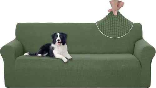 Vista 29 de U-NICE HOME Funda para sofá biplaza elástica, cubierta para sofá, funda para sillón, protector de muebles para sofá con 2 cojines, funda para sofá