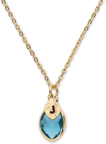 Vista 4 de Birthstones & Initials Necklace for Mom, Grandma, Women Up To 7 Birthstones, Multiple Kids, Grandkids Personalized Custom Family Jewelry for