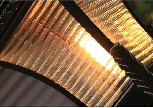 Vista 6 de Luces de poste al aire libre, luz LED de columna de energía solar al aire libre, impermeable, luz de energía solar, estilo europeo, luz de chalet